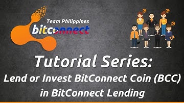 Bitconnect Tagalog - Tutorial Series -  Lend or Invest BitConnect Coin  in BitConnect Lending