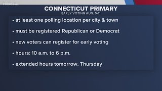 Early voting in Connecticut state-level primary began Monday