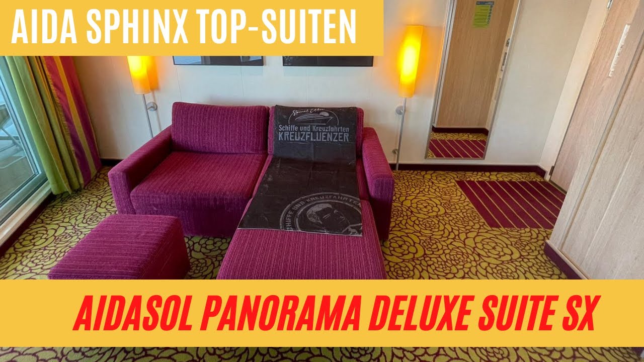 AIDAsol Panorama Deluxe Suite - 12103 und 12203 | Beste Kabine bei AIDA mit Kapitänsblick!
