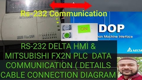 RS-232 DELTA HMI & MITSUBISHI FX2N PLC  DATA COMMUNICATION ( DETAILS CABLE CONNECTION DIAGRAM)