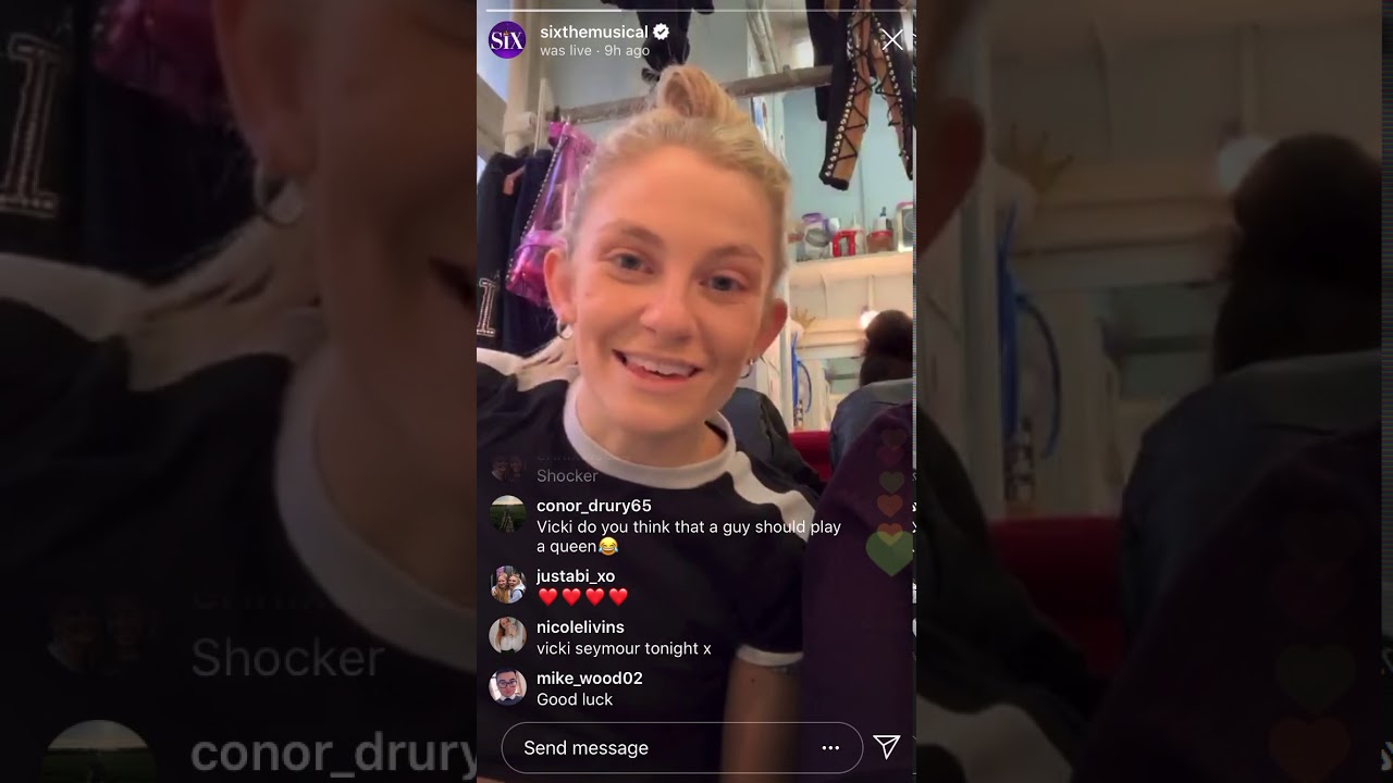 Vicki Manser’s Last Six the Musical Instagram Takeover Live