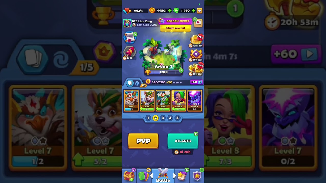 LUDUS・Strategy Battle PvP #9: Tôi Lấy Top 1 EVENT ATLANTIS. Và La Liếm Perk Quá Bá.