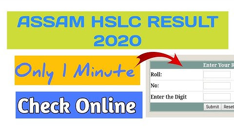 Assam HSLC/AHM Result 2020 • How To Check HSLC Result • SEBA Result 2020