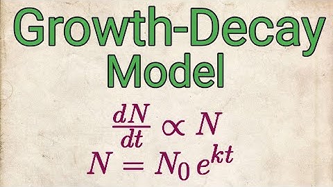 Growth-Decay Model with examples ||Differential equation