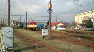 岳南鉄道 比奈駅貨物列車発車