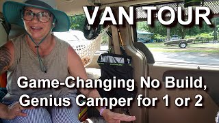 Van Tour,  no-build camper comfortable for one or two people to travel.