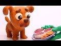 Puppy dog 💕Superhero Play Doh Stop motion cartoons for kids