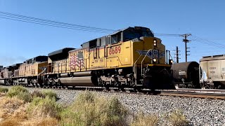 UP ACe 8689 leads WB mega stacks through Casa Grande AZ