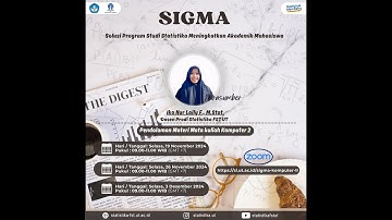 Penulisan Perintah R, Pengantar Pemrograman R, Komputasi Saintifik dan Matriks - SIGMA