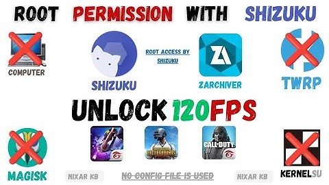 Root Permission With Shizuku Without Magisk Root & PC | Unlock 120FPS PUBG FreeFire COD With Shizuku