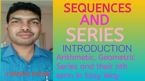 SEQUENCE AND SERIES INTRODUCTION IN TELUGU