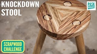 Knockdown stool with Removable Legs - Scrapwood Challenge Episode Fourteen