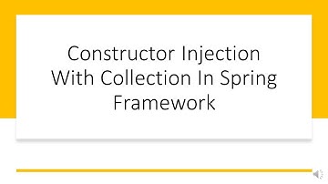 Constructor Injection Using Collection In Spring Framework-Part 1