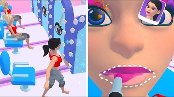Makeover Race 3D 👸💄 NEW LEVELS!! All Levels Gameplay Android,ios Best Makeup Game #1