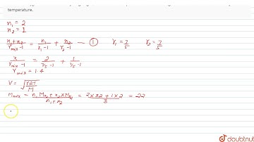 The speed of sound in hydrogen gas at certain temperature is v `(m)/(s)` Find the speed of sound...
