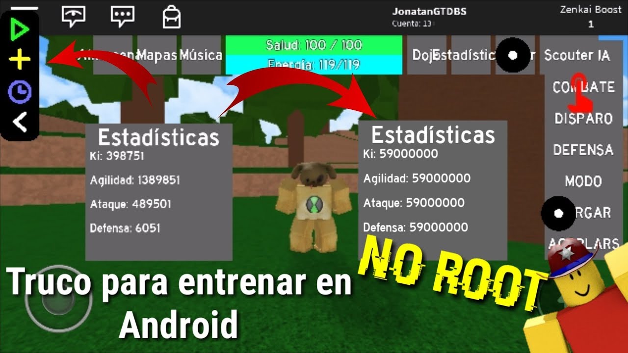 Hacking My Stats In Db Rage Using Game Guardian On Phone So Cool By Moodi Playz03yt - hack de dragon ball roblox