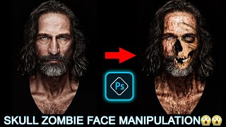 Skull Zombie Face Manipulation Tutorial Photoshop