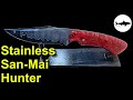 Forging a Hunter with Stainless San Mai Damascus