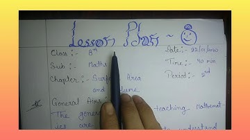 Class 8th Maths Lesson Plan -8 Mensuration(3D Shapes)