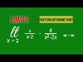 Limit [x/x-2 - 4/x^2-2x] as x tends to 2 | Factorisation Method | Limits | Grade11 | L1k,318