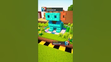 Minecraft Axolotl Statue 🥰 (Show Me How) #minercaft #minecraftbuld