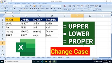 Excel Change Case   Uppercase, Lowercase and Proper Case  | Use of Upper, Lower, Proper Function |