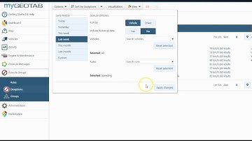 MyGeotab-Exception Reporting