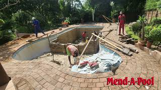 New pool build. Making the pool smaller