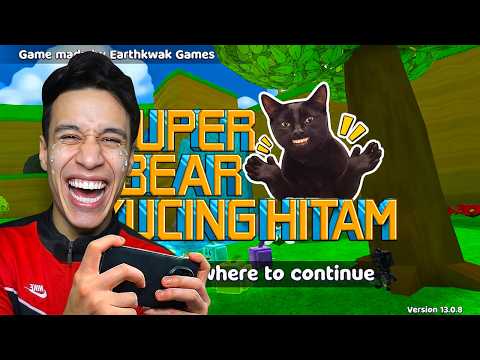 I transformed into the dancing black cat in the game SUPER BEAR ADVENTURE!! ⬛😂
