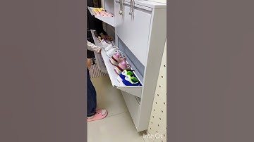 Space-Saving Slim Shoe Cabinet with Tilt-Out Drawers#feedshorts #shortvideo #youtubeshorts