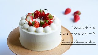 【生クリーム1パック使い切り】12cmのデコレーションケーキ