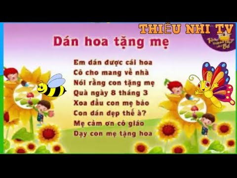 Bài Thơ dán hoa tặng mẹ - Bai tho Dán hoa tang me - Thiếu nhi TV - YouTube