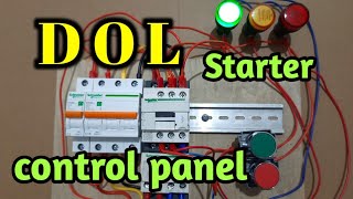 Cara wiring panel kontrol DOL motor listrik 3 phase