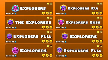 All Versions of Explorers | Geometry Dash 2.2