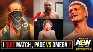 Jon Moxley I Quit Match 😯||Omega Vs Page Huge Rivalry 🤩|| Elite Deletion 😘||AEW Dynamite Highlights.