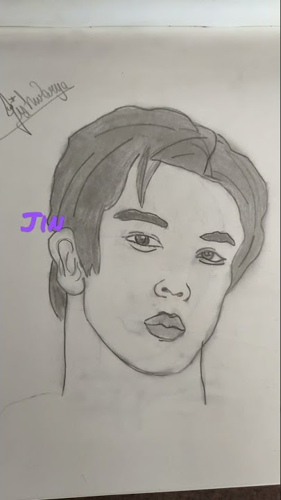 Jin's sketch 💜💜#shorts #sketch #jin #world wide handsome #bts #army #Kim seok Jin