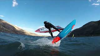 GoPro footage windsurfing on the Columbia River