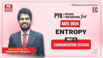 Previous Year Question for GATE | Entropy | Communication Systems | MADE EASY