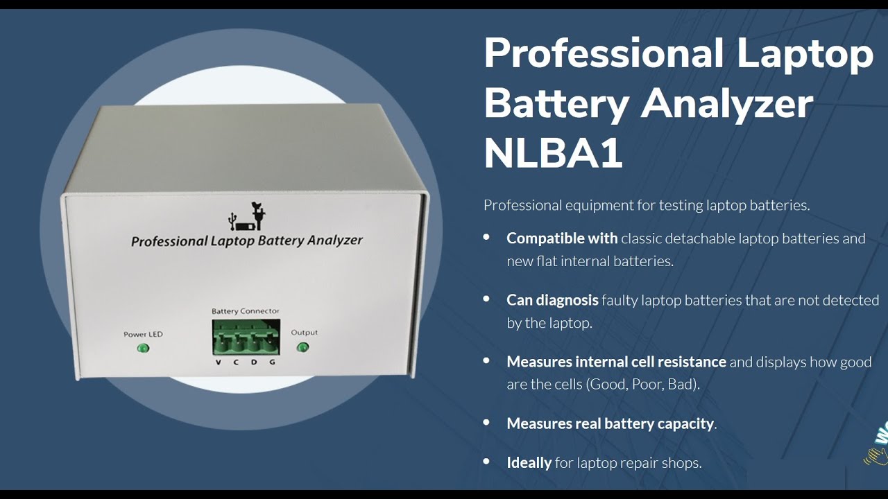 Laptop Battery Analyzer NLBA1 Smart Battery System Part1 YouTube