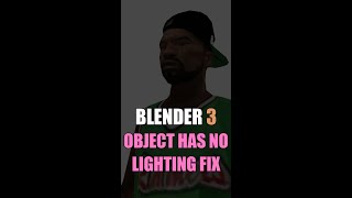 Fixing your object&#39;s lack of lighting in Blender