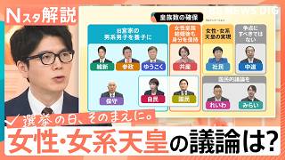 皇族数の確保どうする？「女性・女系天皇」議論停滞、各党アンケートで見えた“男系男子”優先の「ジレンマ」【Nスタ解説】｜TBS NEWS DIG
