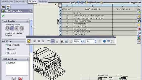 1 Assembly Structure   5 Sub Assemblies in Drawings