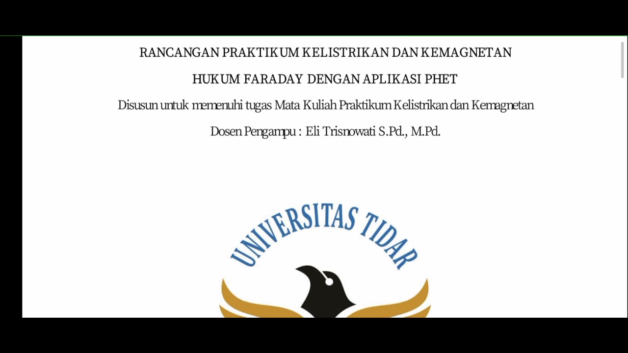 Rancangan Praktikum Hukum Faraday || Phet Simulation - YouTube