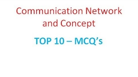 Day 53 :Top 10 Mcq networking concept|Communication & Network Concept mcq|Networking mcq