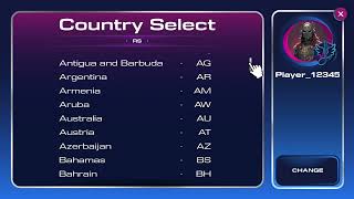 Change your Ginst Account's Country : Ginst Arcade Music Game Tutorial screenshot 1