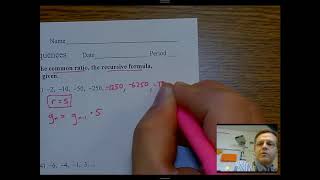 2.2 Recursive Formulas for Geometric Sequences