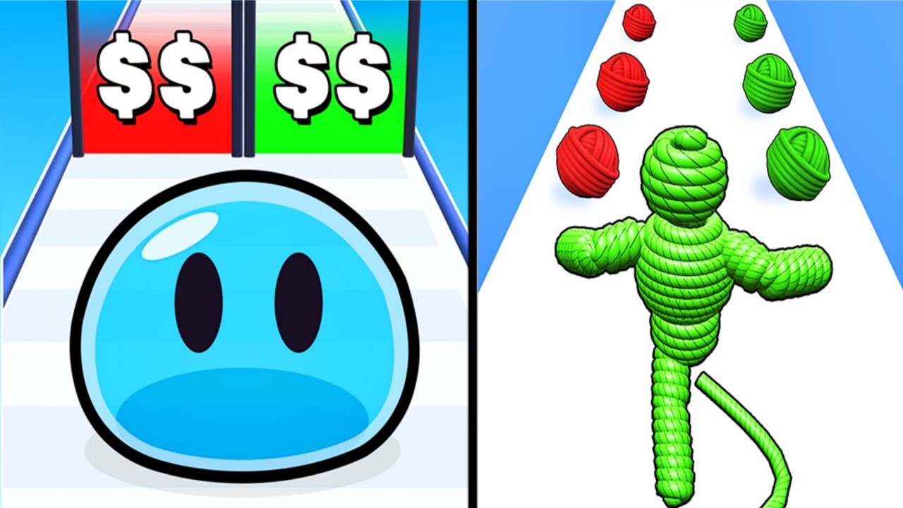 Rope Man Run Vs Slime Run Max Levels Unlocked 🔥 Speed Run Gameplay 