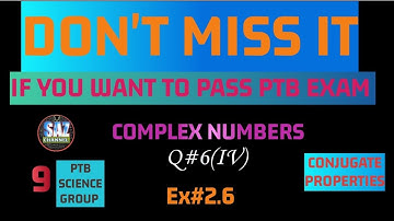 Complex Number|Division of complex number|Conjugate properties|PTB (Class 9th Sc gp)|Ex#2 .6 Q#6(IV)