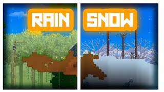 RAIN & SNOW (WEATHER IN ADVENTARIA GAME) | 2D World of Craft & Mining screenshot 4