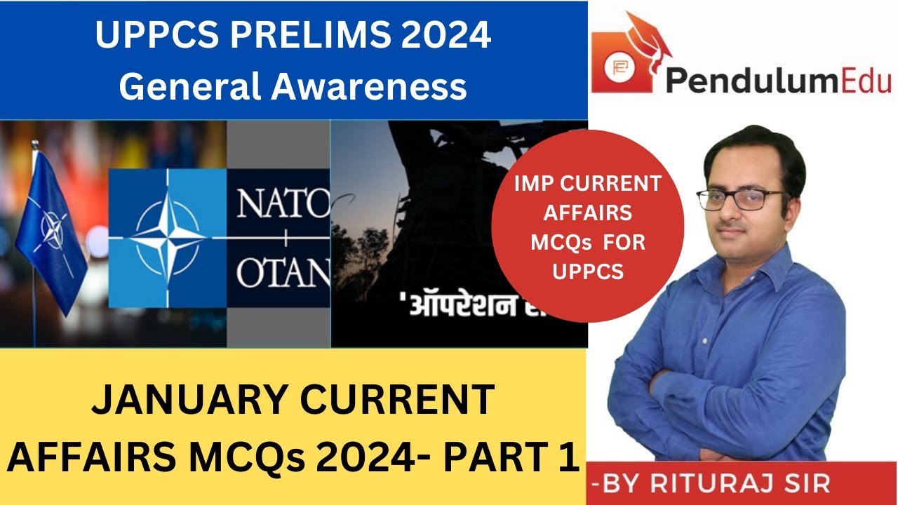 JANUARY 2024 Monthly Current Affairs MCQs Part 1 | Current Affairs MCQs ...